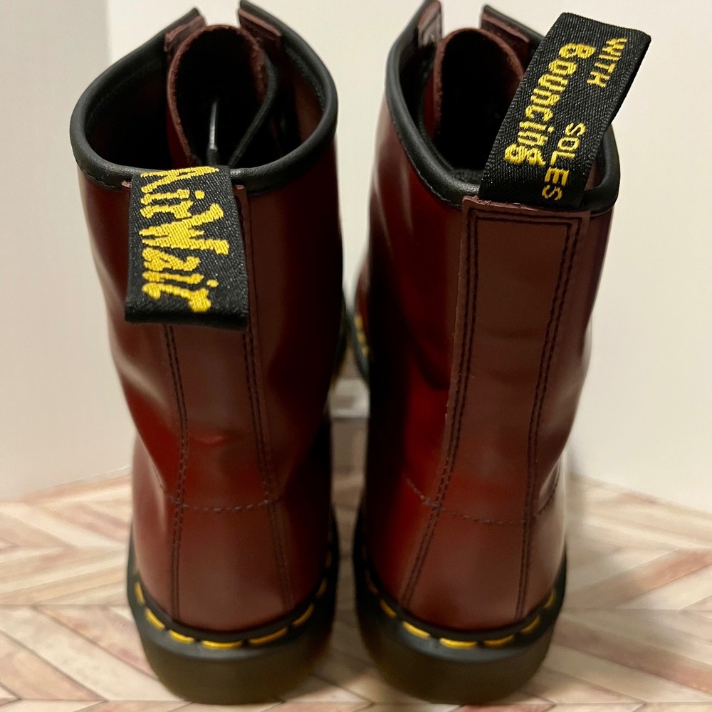 Dr Martens 1460 Cherry Red Smooth Leather Men 11 Women 12 Combat Boot 11822600 - Picture 4 of 11